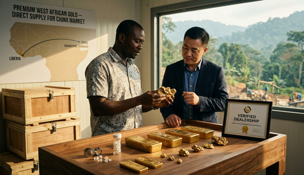 Trusted gold exporters in Liberia for Chinese import companies verified dealership