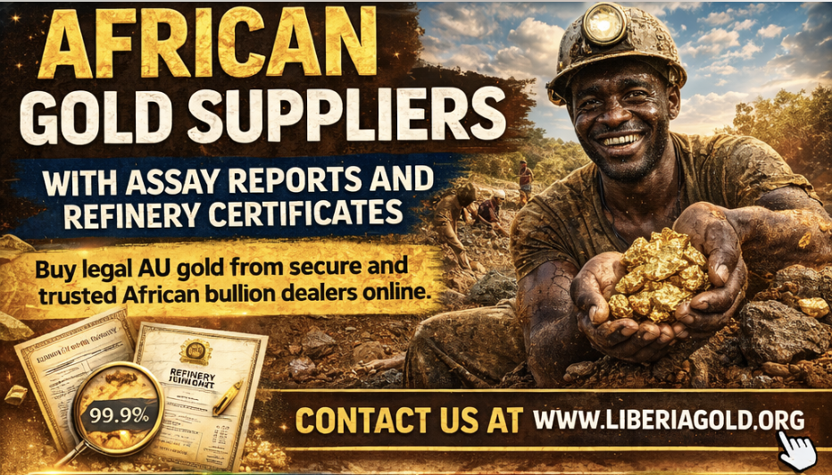 African Gold Suppliers With Assay Reports and Refinery Certificates