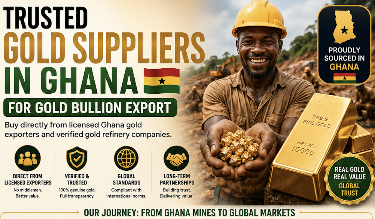 Trusted Gold Suppliers in Ghana for Gold Bullion Export