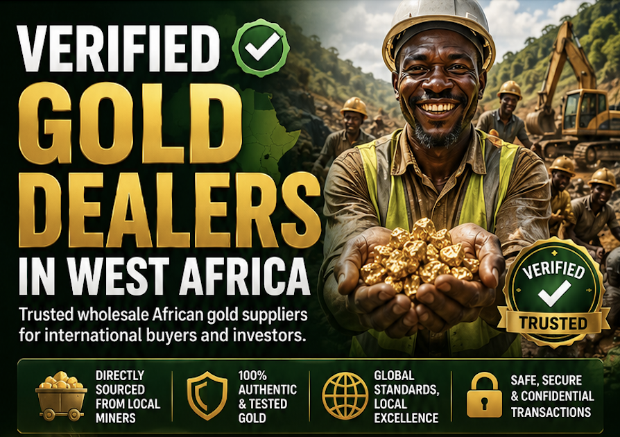 Verified Gold Dealers in West Africa for Bulk Gold Supply
